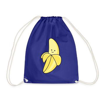 banana comic - Drawstring Bag - royal blue - Front