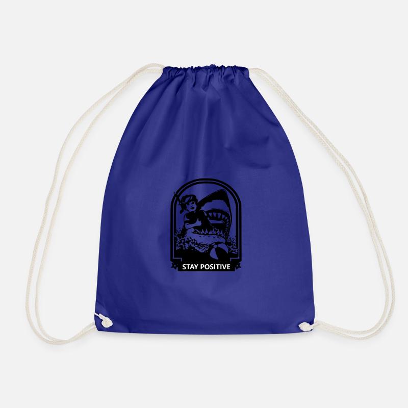 STAY POSITIVE - Drawstring Bag - royal blue