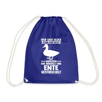 Ententeich Entchen Ente Enten - Turnbeutel - Königsblau - Vorne