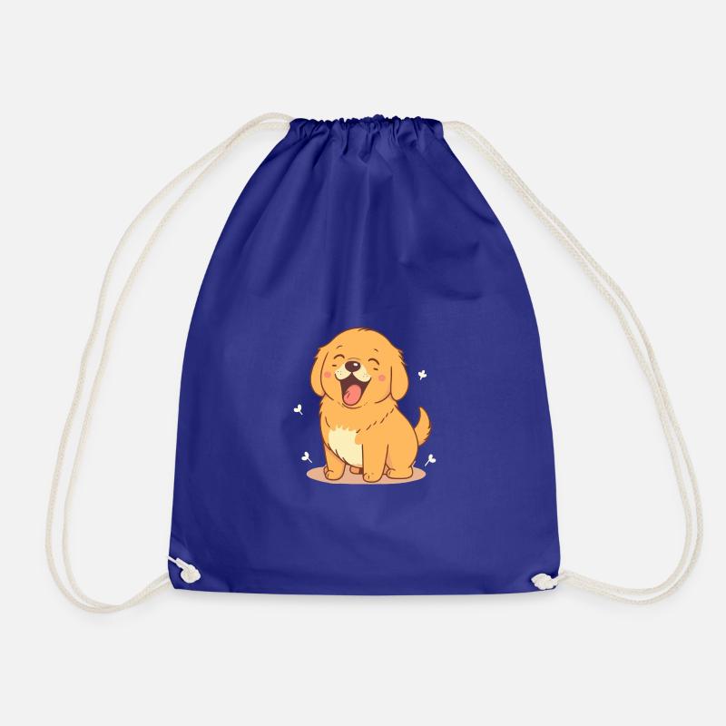 Chibi Golden Retriever - Turnbeutel - Königsblau