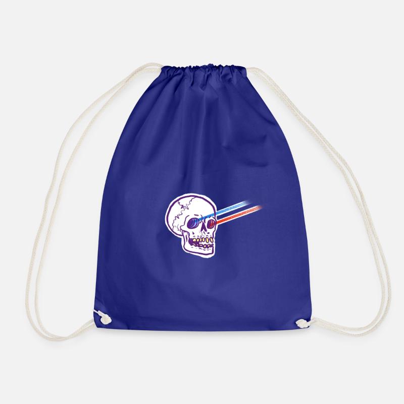 Laser skull - Drawstring Bag - royal blue