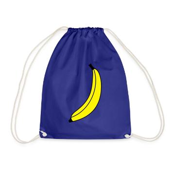 Leuchtend gelbe Banane - Turnbeutel - Königsblau - Vorne