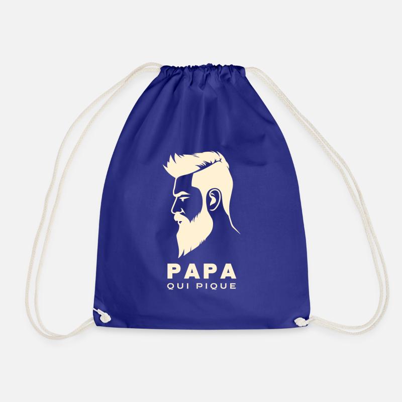 Bearded Dad - Drawstring Bag - royal blue