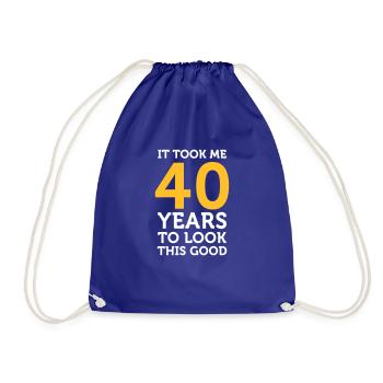 It Took 40 Years To Look So Good! - Drawstring Bag - royal blue - Front