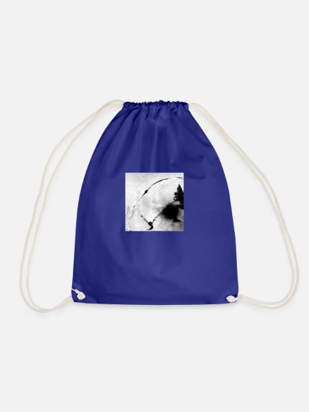 Kunst-Druck Hoodie "Clique" - Turnbeutel - Königsblau