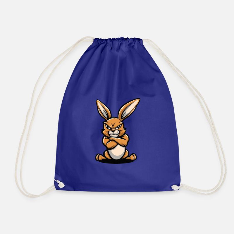 Bunny Comic - Drawstring Bag - royal blue