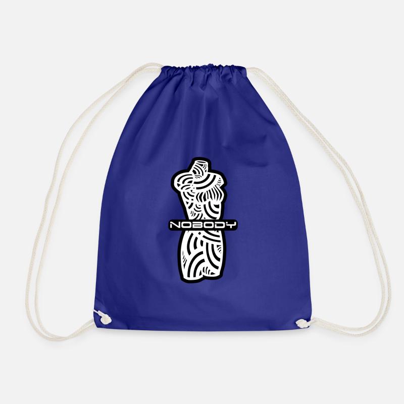 NOBODY WHITE - Drawstring Bag - royal blue