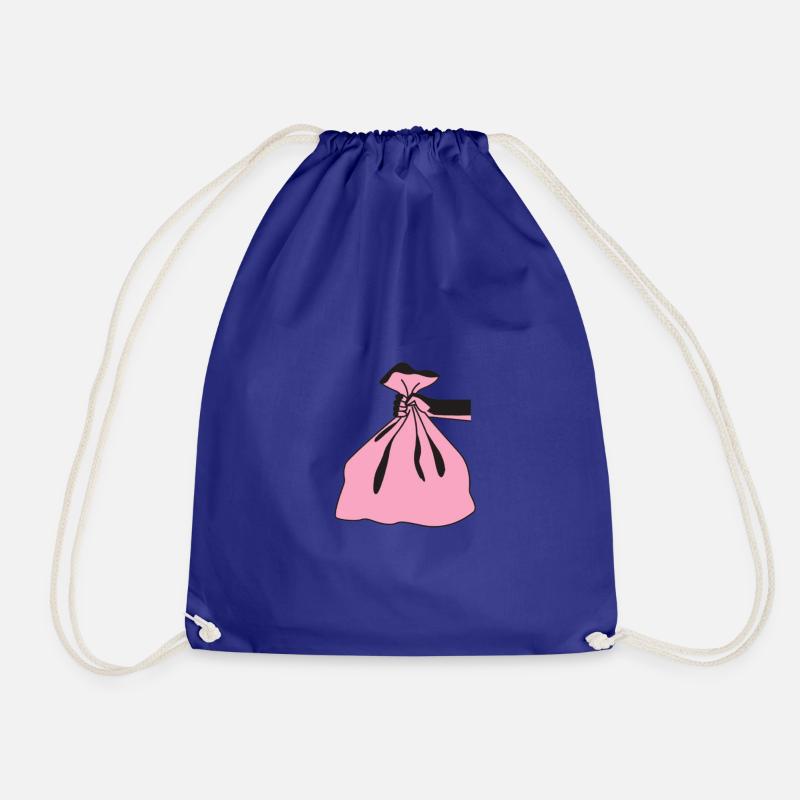 pink trash - Drawstring Bag - royal blue