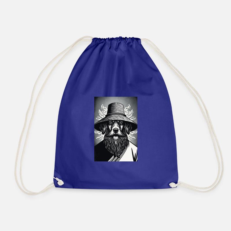 The Watchful Hound - Drawstring Bag - royal blue