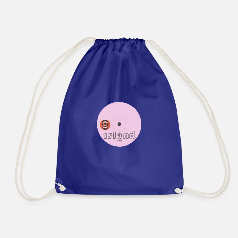 Iceland pink label1 - Drawstring Bag - royal blue
