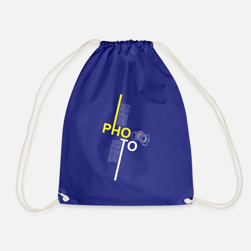 Photographer Long text - Drawstring Bag - royal blue