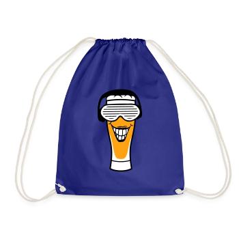 Fête Bière Casque Verre d’alcool Boisson - Sac de sport léger - bleu roi - Devant