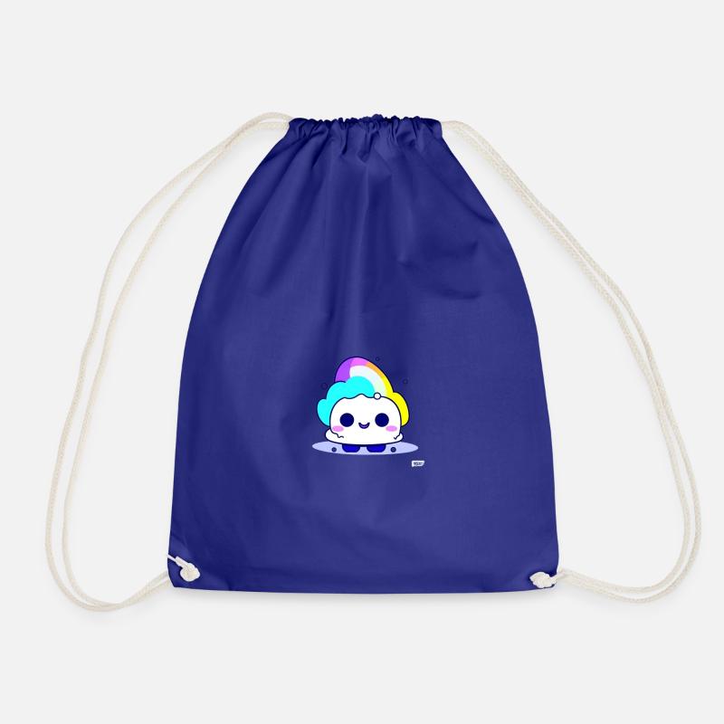 Northern lights and snowflakes - Drawstring Bag - royal blue