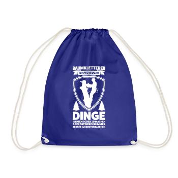 Baumkletterer Arborist Baumpflege Geschenk - Turnbeutel - Königsblau - Vorne
