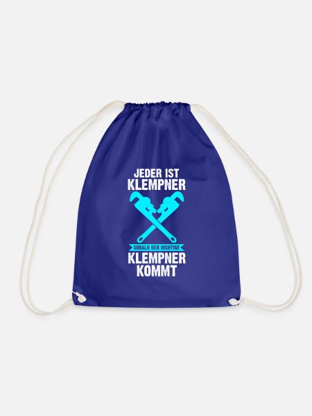 Klempner Beruf Sanitär Geschenk - Turnbeutel - Königsblau