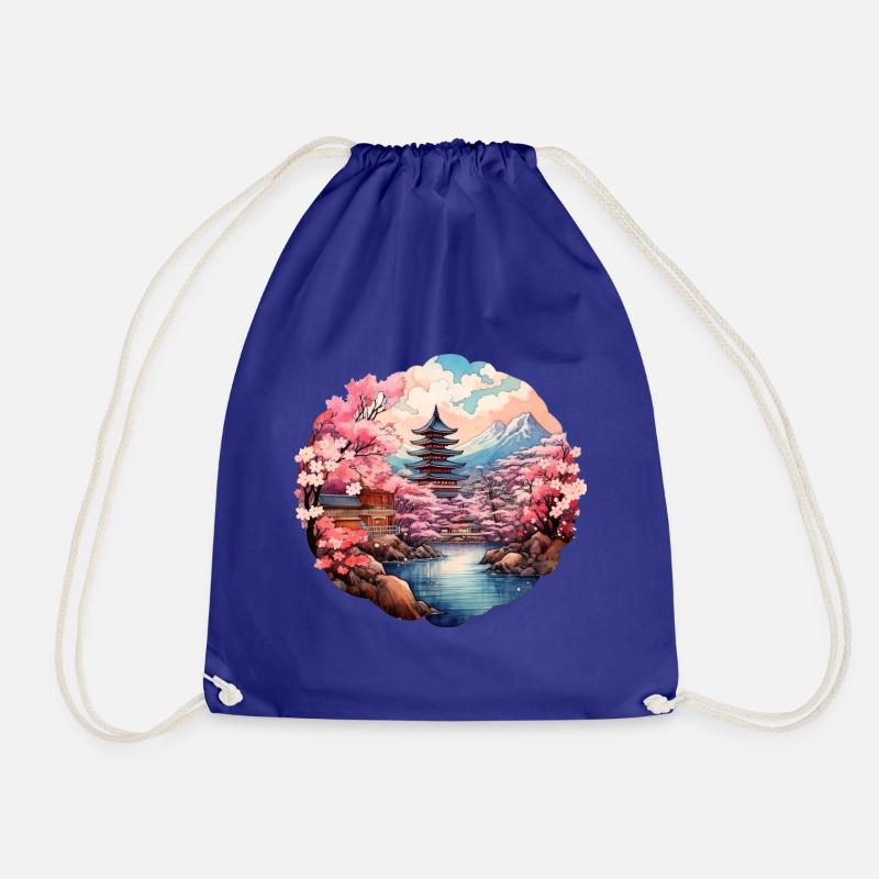 Japan - Drawstring Bag - royal blue