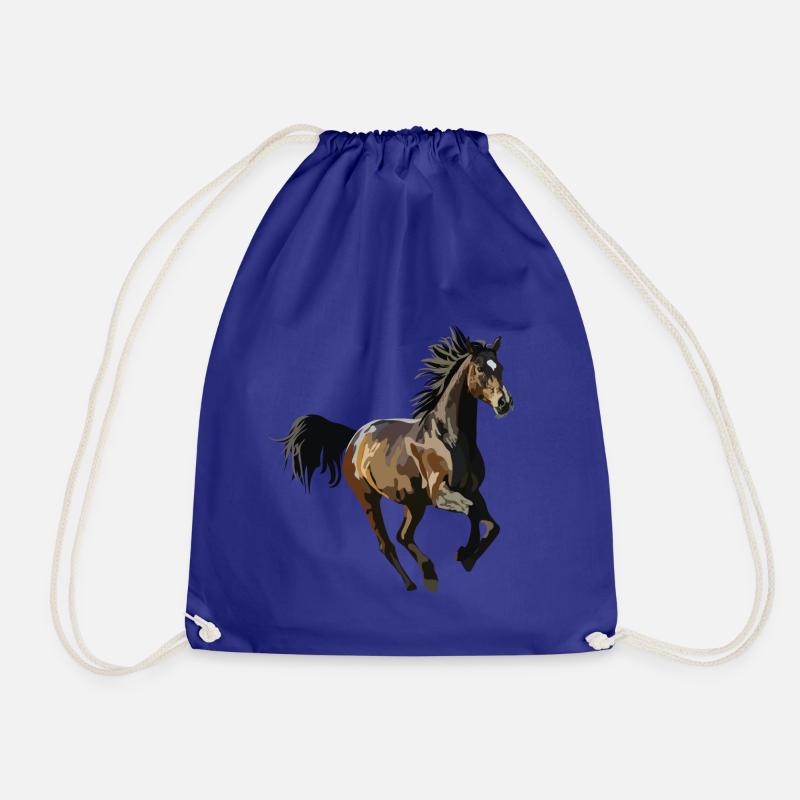Horse - Drawstring Bag - royal blue