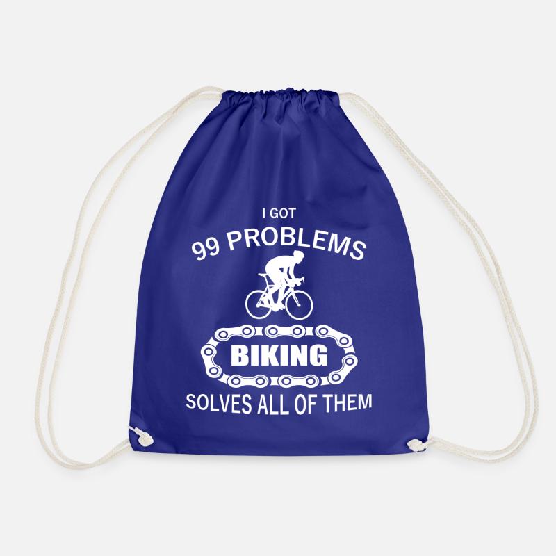 Biking, biking, biking - Drawstring Bag - royal blue