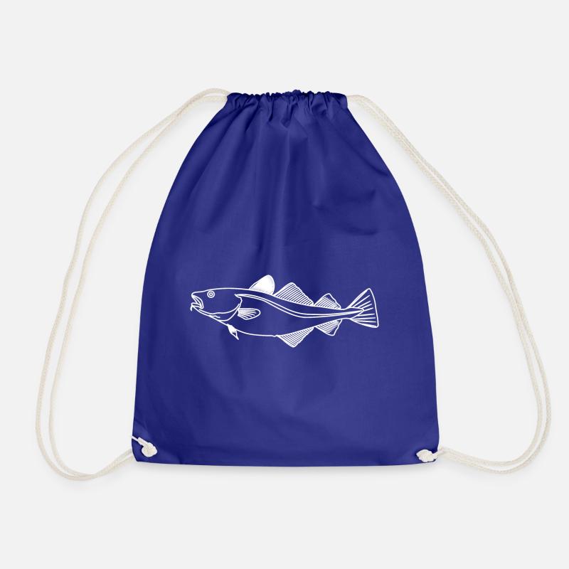 Cod Gift Birth Baby Child Angler - Drawstring Bag - royal blue