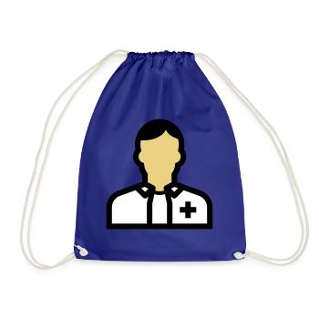 Pflegepersonal, Krankenpfleger, Pfleger, Arzt, - Turnbeutel - Königsblau - Vorne