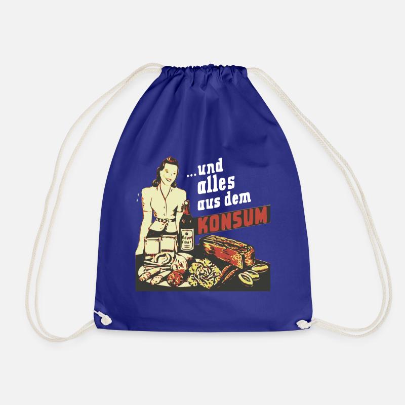 ... and everything from consumption - Drawstring Bag - royal blue