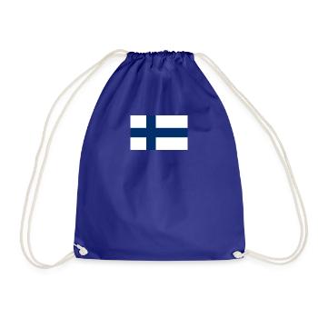 Drapeau national de la Finlande (petit) - Sac de sport léger - bleu roi - Devant