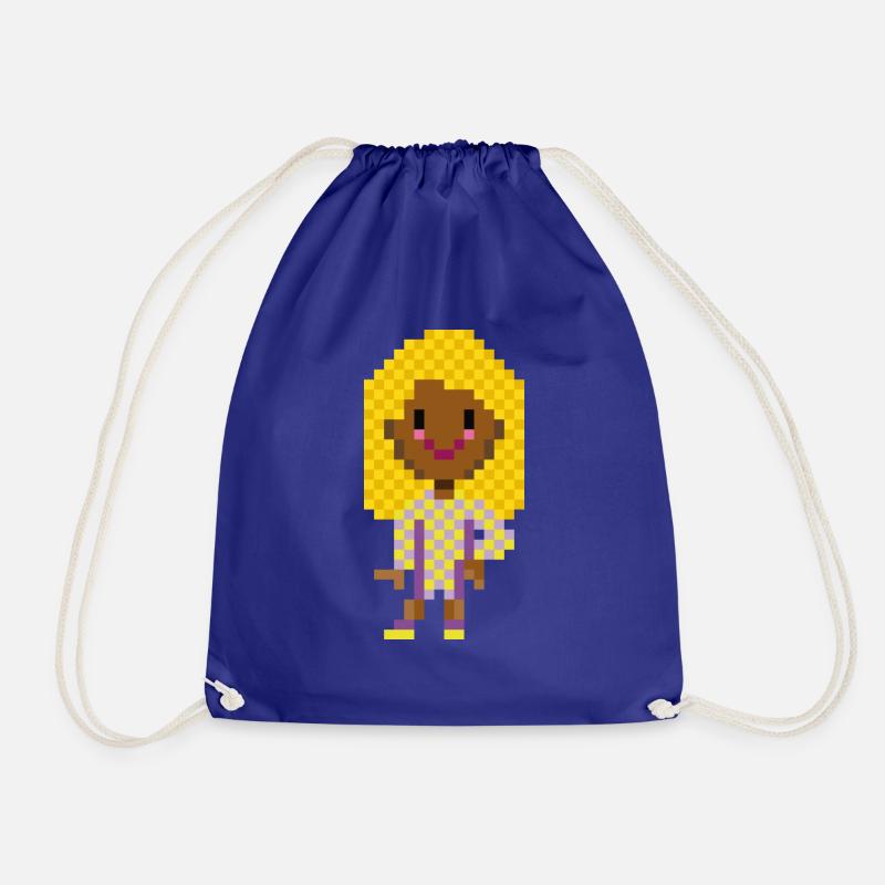PIXELFIGUR GELB-LILA - Turnbeutel - Königsblau