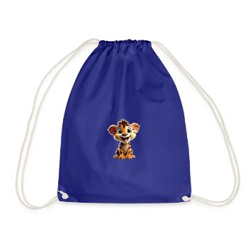 Merry Lion Cub - Drawstring Bag - royal blue - Front
