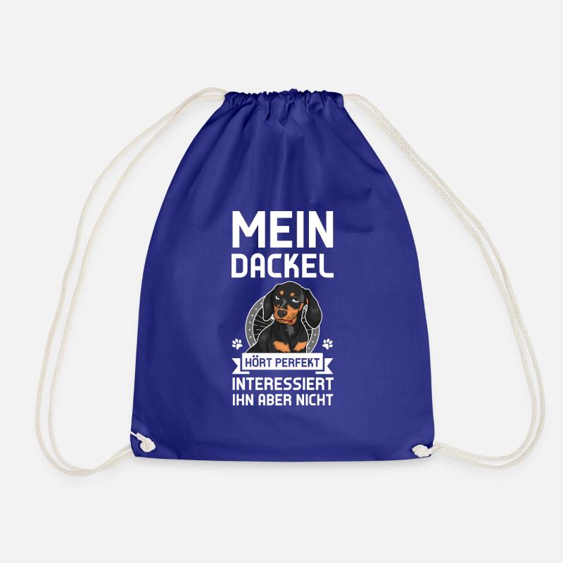 Dackel Hund Dackel Hund Geschenk - Turnbeutel - Königsblau