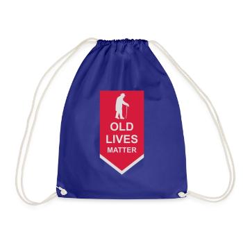 old lives matter quote - Drawstring Bag - royal blue - Front