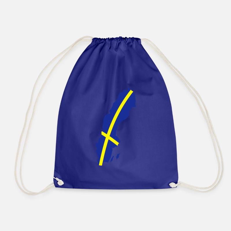 Sweden - Drawstring Bag - royal blue