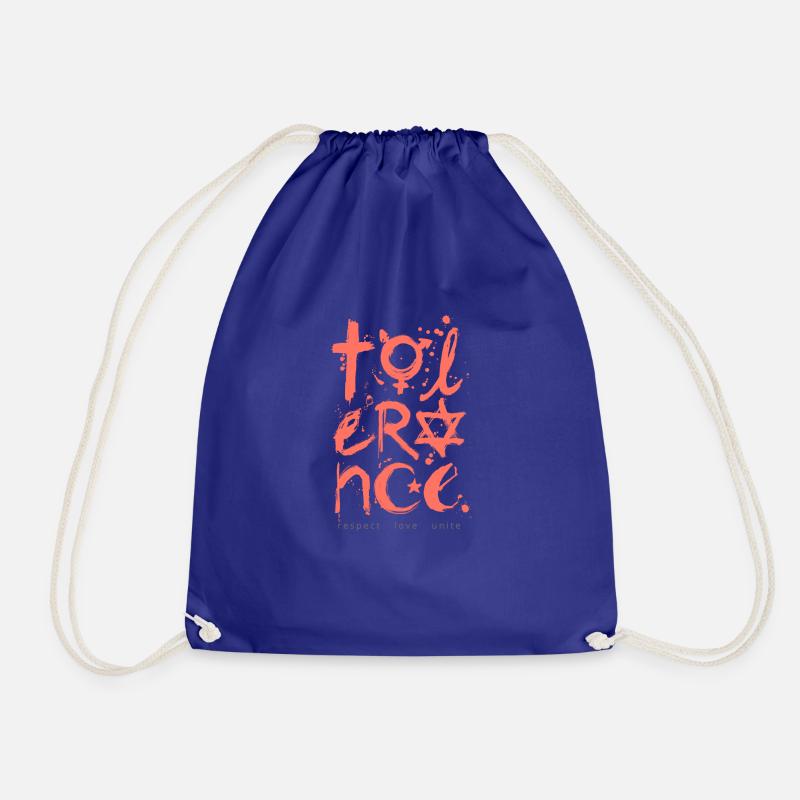 Tolerance artwork - Drawstring Bag - royal blue
