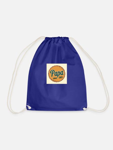 Flux Dev A worn retroinspired logo 2025 papa dady - Turnbeutel - Königsblau