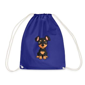 Doberman chien bande dessinée mignon - Sac de sport léger - bleu roi - Devant