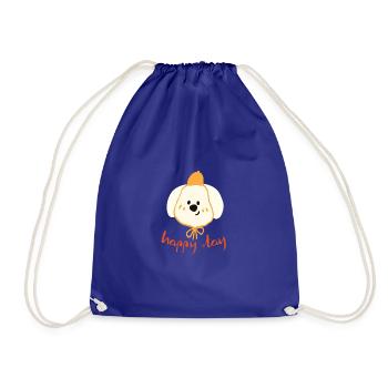 Happy Day Adorable Dog - Drawstring Bag - royal blue - Front