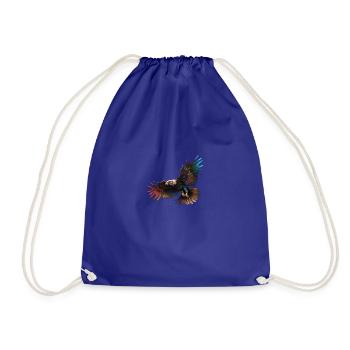 EAGLE IN FLIGHT - WINGS IN THE WIND - Drawstring Bag - royal blue - Front