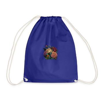 ORIGINAL BOUQUET OF ROSES - Drawstring Bag - royal blue - Front