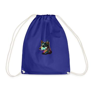 HEAD OF HUSKY - Drawstring Bag - royal blue - Front