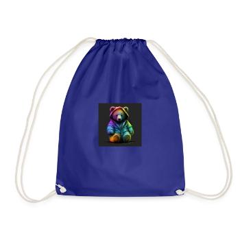PLUSH - SWEET TEDDY BEAR - GIFT IDEA - Drawstring Bag - royal blue - Front