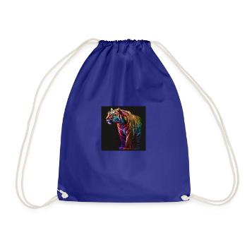 BEAUTIFUL TIGER - Drawstring Bag - royal blue - Front