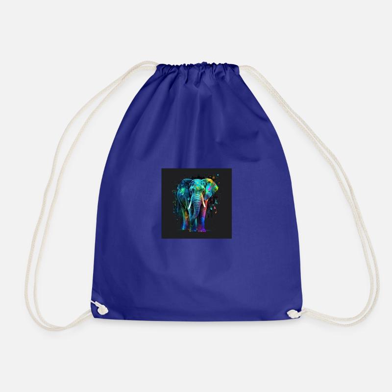 MAJESTIC ELEPHANT - Drawstring Bag - royal blue