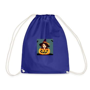 Halloween teenage witch - Drawstring Bag - royal blue - Front