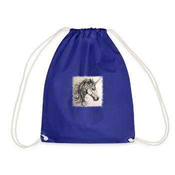 humor awesome joke farting unicorn - Drawstring Bag - royal blue - Front