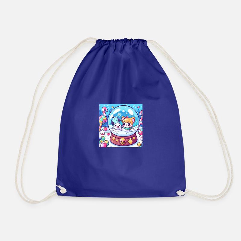 Kawaii Candy Snowglobe - Turnbeutel - Königsblau
