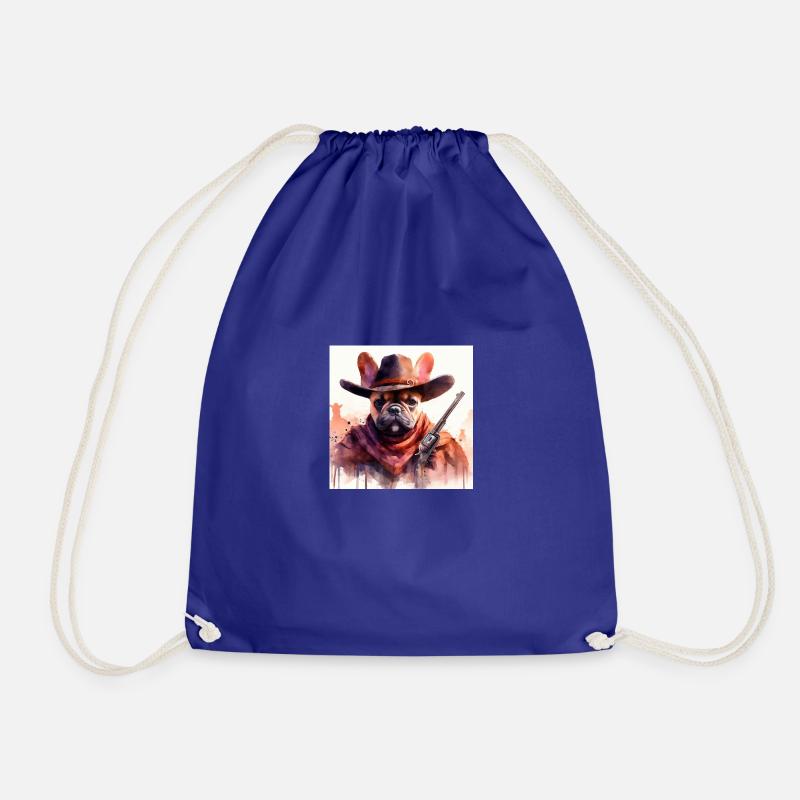 Bully West - Drawstring Bag - royal blue