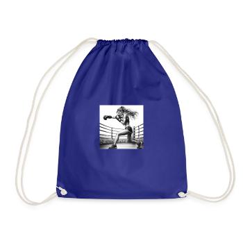 boxe réaliste femme - Sac de sport léger - bleu roi - Devant