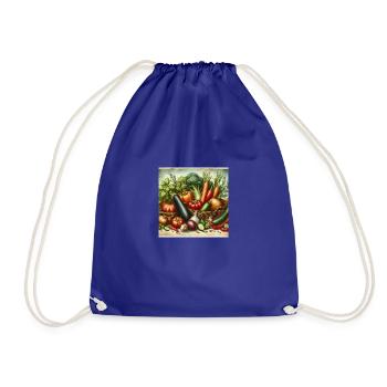 Harvest time of vegetables - Drawstring Bag - royal blue - Front