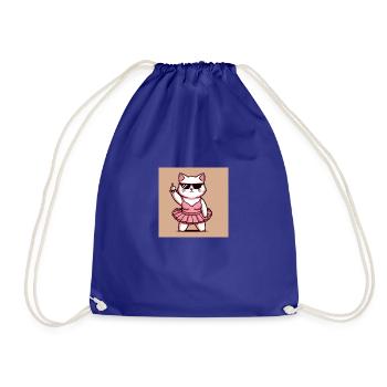 white cat ballerina - Sac de sport léger - bleu roi - Devant