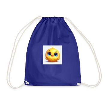 poussin d’oiseau duveteux avec de grands yeux bleus - Sac de sport léger - bleu roi - Devant
