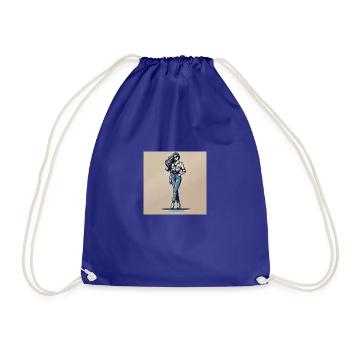 Confident Chic - Drawstring Bag - royal blue - Front